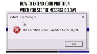 Fix The operation is not supported by the object - extending partition