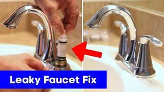 Fix a Leaky Bathroom Faucet  Replace Faucet Cartridge  Quick & Easy Home Repair