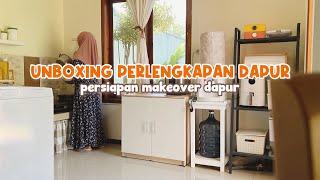 UNBOXING PERLENGKAPAN DAPUR  persiapan makeover dapur  morning skincare routine w skintific