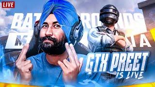 29 RANK in INDIA  BGMI LIVE  GTXPREET PUBG LIVE