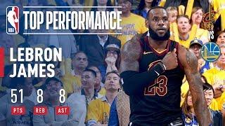 LeBron James Epic 51 Point Performance  Game 1 Of The 17-18 Finals