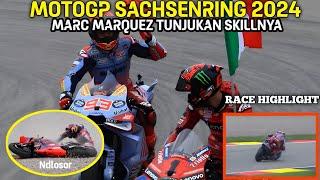 MARC MARQUEZ TUNJUKAN TARINGNYA P13 TO P2- HIGHLIGHT MOTOGP SACHSENRING JERMAN 2024 - MARTIN NDLOSOR