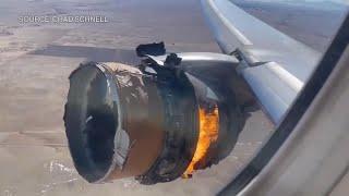 Watch Boeing 777 Engine Catches Fire Over Colorado