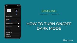 How to Turn OnOff Dark mode - Samsung Android 11 - One UI 3