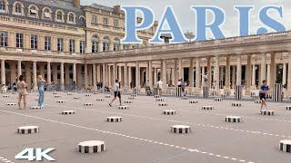 Paris France  Summer 2023 - Palais Royal - 4K HDR Walking Tour