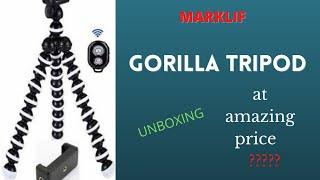 My new Gorilla Tripod by Marklif with bluetooth device  Unboxing  Very cheap price