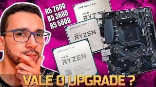 DEVO MUDAR?? Ryzen 5 2600 VS Ryzen 5 3600 VS Ryzen 5 5600 - 3 Gerações de AM4