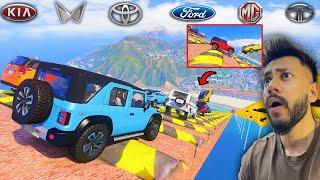 TOP INDIAN SUVS VS 10000 SPEED BUMPS RAMP  GTA 5 ABHISHEKKZ GAMING