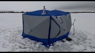 Зимняя рыбалка с ночевкой В ПАЛАТКЕ мир-2023 С ПЕЧКОЙ Ночую один в палатке на льду. #зимняярыбалка