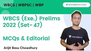 WBCS Exe. Prelims 2022 - MCQs & Editorial Set-47  Arijit Basu Chowdhury  WB Exams