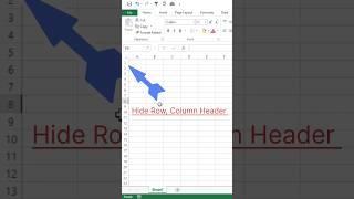 ShowHide Column and Row Headers in Excel  #ExcelTips