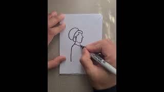 How to draw a man praying  Ramadan drawing