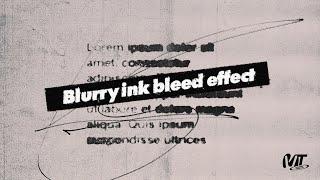 Blurry Ink Bleed Text Effect in Adobe Photoshop