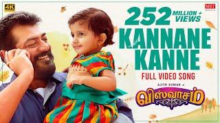 Kannaana Kanney Full Video Song  Viswasam Video Songs  Ajith Kumar Nayanthara  D Imman  Siva