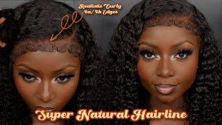 Super Natural & Realistic Curly Hairline Wig  4a4b CURLY EDGES  LOW MAINTENANCE WIG  OMGHERHAIR