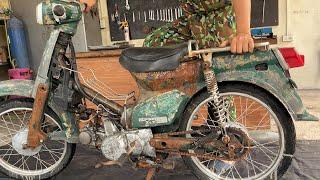 The Pinnacle Of Restoring The Once Famous Honda Cub 82 50cc  Restoring A Severely Damaged Motorbike