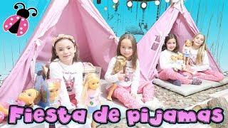 Fiesta de pijamas de NANCY con amigas  Dormimos en tipis