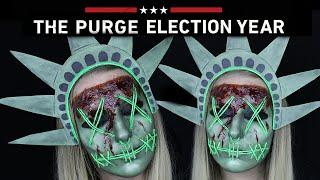 The Purge Lady Liberty Halloween Makeup Tutorial  THE PURGE MINI SERIES