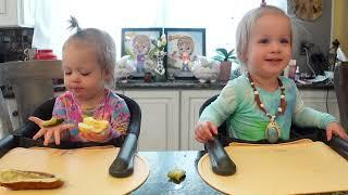 Twins try pickle pretzel