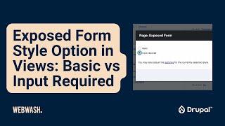 Exposed Form Style Option in Views Basic vs Input Required