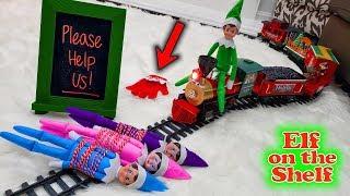 Prankster Elf Controls Our Train for 24 Hours Elf on the Shelf Day 22