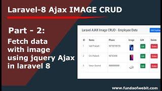 Laravel Ajax Image CRUD 2 Fetch data with image using jquery Ajax in laravel 8