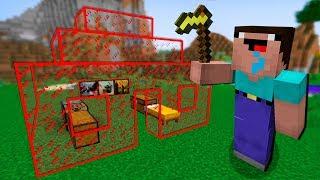 НУБ ПРОТИВ НЕВИДИМОГО ДОМА В МАЙНКРАФТ  ТРОЛЛИНГ НУБА В MINECRAFT Мультик