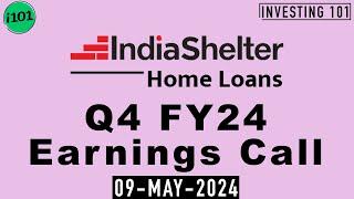 India Shelter Finance Corporation Limited Q4 FY24 Earnings Call  India Shelter Finance Concall