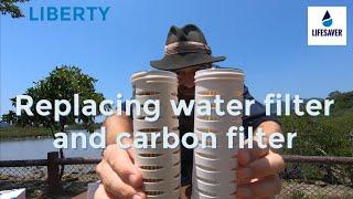Replacing water filter and carbon filter  LifeSaver LIBERTY bottle 