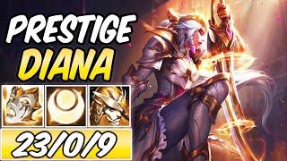 S+ AMAZING CLEAN PRESTIGE EDITION DIANA MID Battle Queen Skin  ANTI-TANK Build & Runes  SEASON 11