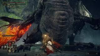 Elden Ring - Defeat Magma Wyrm Makar - Using Uchigatana & Bloody Slash