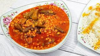 How to prepare okra stew Iranian cuisine