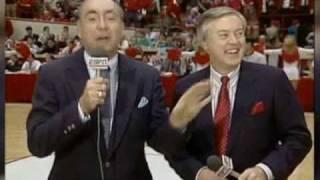 Dickie V is calling an NBA game.  Awesome Baby