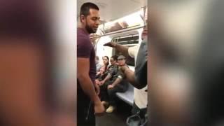Guy looking for fight with wrong person MMA Fighter in subway
