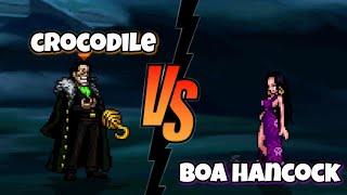 Crocodile Vs Boa hancock one piece fights  mugen