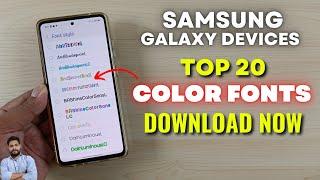 Samsung Galaxy Devices  Download Top 20 Amazing Color Fonts
