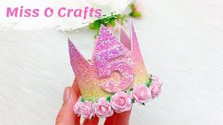 DIY Birthday Crown For Baby Girl  Cricut Craft Ideas  Miss O Crafts