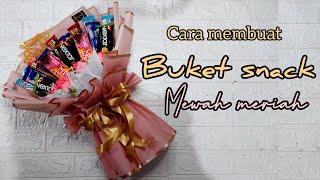 Cara membuat buket snack mewah meriah  diy snack bouquet