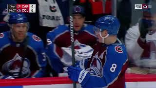 Cale Makar Throws Huge Hit On Jordan Staal