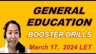 BOOSTER DRILLS GENERAL EDUCATION 2024 FOR MARCH LET REVIEW DRILLS