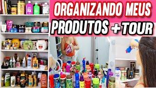 ORGANIZANDO MEUS PRODUTOS DE CABELO + TOUR‍️  #organização#limpeza#tour#produtos #como#explorer