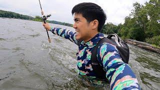 ULTRA DANGEROUS River Fishing for BIG SMALLIES Mother Nature HUMBLED ME