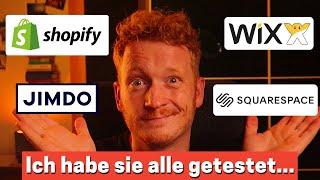 Onlineshop erstellen - Vergleich von Shopify Wix Jimdo vs Squarespace