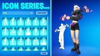 ALL FORTNITE ICON SERIES & NEW TIKTOK EMOTES PERSEPHONE