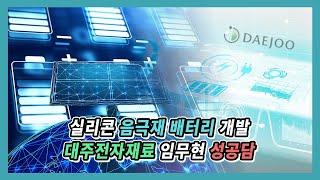 대주전자재료 실리콘 음극재 키운다 임무현 남이 하지 않는 것으로 성공 만든다 이슈톡톡