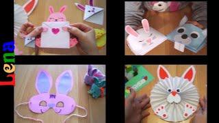 𝗞𝗿𝗲𝗮𝘁𝗶v 𝗺𝗶𝘁 𝗟𝗲𝗻𝗮   Papier Hasen basteln zu Ostern  4 favourite paper bunny DIY  Easy Easter Crafts