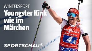 Biathlon Debütantin führt deutsche Staffel aufs Podest  Sportschau