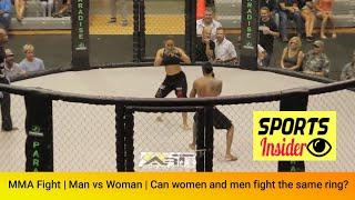 MMA Fight  Man vs Woman  Can women and men fight in same ring? Sherisse Subero Amazing MMA Fight