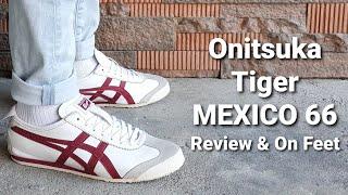 ONITSUKA TIGER MEXICO 66 WHITEBURGUNDY - REVIEW and ON FEET  Sneakers Yo