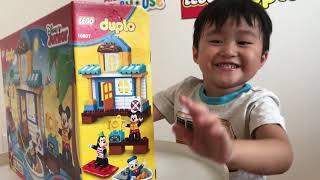 Lets Build Lego Duplo Disney Mickey & Friends Beach House #10827 w Kingsley Toys R Us Video